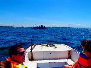 Setelah 5 sampai 10 menit, anda akan melihat perahu kami (tergantung pada kondisi air), staf operasional kami telah menunggu anda dengan senyum lebar Melihat perahu kami
