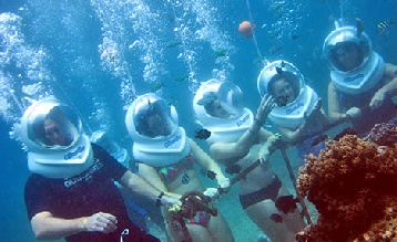 seawalker di bali bersama keluarga